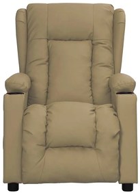 vidaXL Πολυθρόνα Μασάζ Ανακλινόμενη Καπουτσίνο Συνθ. Δέρμα