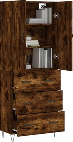 vidaXL Ντουλάπι Καπνιστή Δρυς 69,5x34x180 εκ. από Επεξεργασμένο Ξύλο