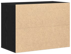vidaXL Γωνιακό Κουτί Συρταριών Μαύρη Δρυς 80x41x58 εκ Επεξεργασμένο Ξύλο