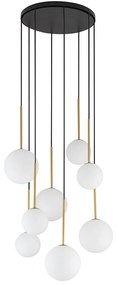 Φωτιστικό Οροφής Karo 10934 43x125cm 12W 8xG9 Black-Gold Nowodvorski