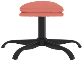 vidaXL Υποπόδιο Ροζ 60x60x36 εκ. Βελούδινο