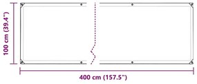 Κάλυμμα φυτών με οπές 1x4 m PVC