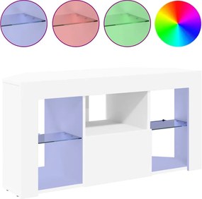 vidaXL Γωνιακός LED Τηλεοπτικός Κάμπινγκ Λευκό 100 x 40 x 50 cm
