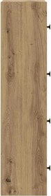 vidaXL Βιβλιοθήκη Αρτισιανή Δρυς 40x24x102 εκ. Επεξ. Ξύλο