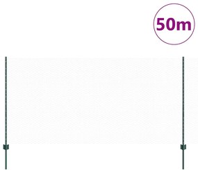 vidaXL Πόλοι φράχτη  11 τεμ U-Channel Πράσινος 120 εκ Χάλυβας