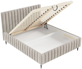 Επενδυμένο κρεβάτι Lewezo-Prasino Skouro-160 x 200