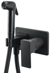 Eurorama Flush Mix Black Matt Μίκτης Εντοιχισμού 2 Οπών με Ντουζάκι