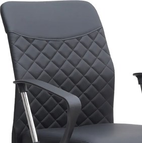 Καρέκλα γραφείου Avelon Megapap από τεχνόδερμα χρώμα μαύρο 60x56x94/103εκ.