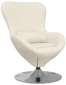 vidaXL Κάθισμα-αυγό Κρεμ 63 x 73 x 90 εκ Βελούδο