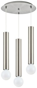 Φωτιστικό Οροφής Τρίφωτο Homelighting Adept Tube 77-8662 Nickel