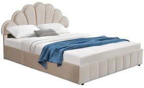 Κρεβάτι Με Αποθηκευτικό Χώρο Wardie (Για Στρώμα 160x200cm) 234-000016 214x167x108cm Beige Διπλό
