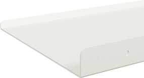 vidaXL Πλωτό ράφι Επιτοίχιο 4 pcs Λευκός 60 x 18 x 2,5 εκ. Ατσάλι