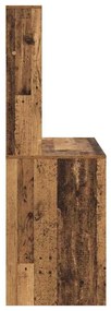 vidaXL Γραφείο με ράφι Παλαιό ξύλο 91 x 50 x 149 εκ Επεξεργασμένο ξύλο