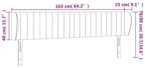 Κεφαλάρι με Πτερύγια Σκούρο Πράσινο 163x23x78/88 εκ. Βελούδινο 3117439