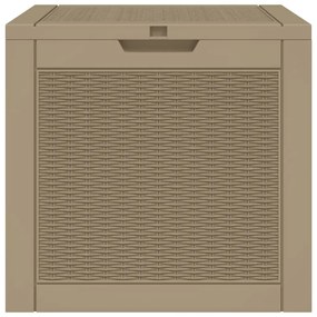 vidaXL Μπαούλο Αποθήκευσης Κήπου Αν. Καφέ 55,5x43x53 εκ Πολυπροπυλένιο