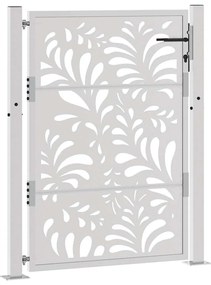 Πύλη κήπου 105x130 cm από χάλυβα με κυματοειδές σχέδιο - Καφέ