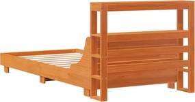 vidaXL Σκελετός Κρεβ. Χωρίς Στρώμα Καφέ Κεριού 90x200 εκ Μασίφ Πεύκο