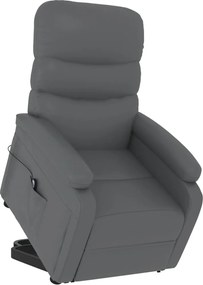 vidaXL Πολυθρόνα Ανακλινόμενη Ανθρακί από Συνθετικό Δέρμα