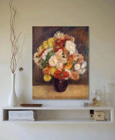 Πίνακας σε καμβά βάζο με λουλούδια KNV836 45cm x 65cm