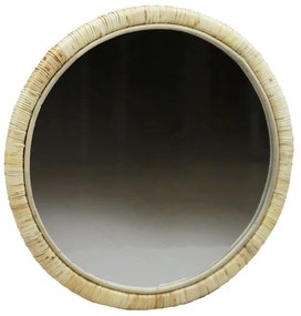 Καθρέπτης Στρογγυλός MR49SM 36cm Natural Rattan