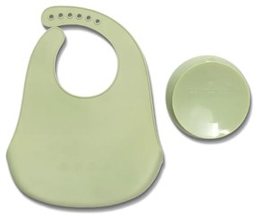 Σετ Φαγητού από Σιλικόνη (μπωλ + σαλιάρα) Green 10230710004