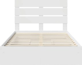 vidaXL Κρεβάτι Αποθήκης Λευκό 120 x 190 cm Επεξεργασμένο ξύλο