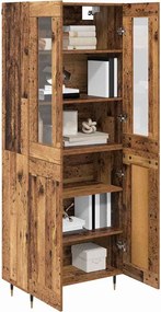 vidaXL Highboard 2 pcs Παλιό ξύλο Επεξεργασμένο ξύλο