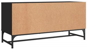 vidaXL Έπιπλο Τηλεόρασης Μαύρο 102x37x50 εκ. με Γυάλινες Πόρτες