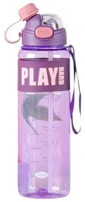 Φορητό παγούρι πλαστικό 800ml  Μωβ