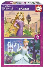 Σετ 2 Παζλ Disney Princess Cinderella and Rapunzel 48 Τεμάχια