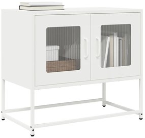ντουλάπι τηλεόρασης vidaXL Λευκό 68x39x60,5cm από χάλυβα ψυχρής έλασης