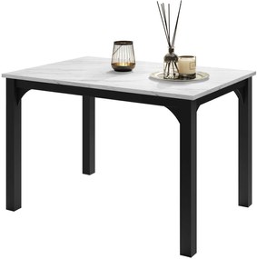 Επεκτεινόμενο τραπέζι Focus -Leuko Marmaro-Μήκος: 120 εκ.