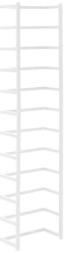 vidaXL Βάση για Πετσέτες Επιτοίχια Λευκή 24 x 12 x 96 εκ. Ατσάλινη