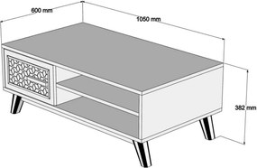 ΣΥΝΘΕΣΗ ΣΑΛΟΝΙΟΥ ΜΕΛΑΜΙΝΗΣ 2ΤΜΧ ΚΑΡΥΔΙ-ΛΕΥΚΟ HM11852.03