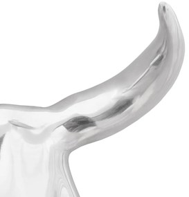 vidaXL Μαύρος ταύρος Ασημί 34 x 13 x 53 εκ. Αλουμίνιο