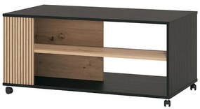 Τραπεζάκι Σαλονιού Correze Mαύρος Δρύς - Artisan Oak 101x55x47 εκ. 101x55x47 εκ.