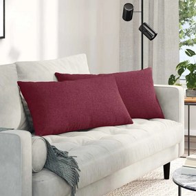 vidaXL Μαξιλάρι Καναπέ 2 pcs Κόκκινο 80 x 40 cm ύφασμα