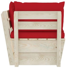 vidaXL Καναπές Κήπου Γωνιακός από Παλέτες Εμποτισμένο Ξύλο Ερυθρελάτης