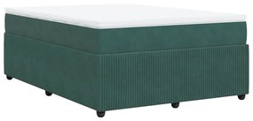 ΚΡΕΒΑΤΙ BOXSPRING ΜΕ ΣΤΡΩΜΑ ΣΚΟΥΡΟ ΠΡΑΣΙΝΟ 140X190ΕΚ. ΒΕΛΟΥΔΙΝΟ 3285641