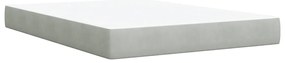 vidaXL Κρεβάτι Boxspring με Στρώμα Ανοιχτό Γκρι 160x200 εκ. Βελούδινο