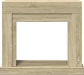 vidaXL Πλαίσιο Τζακιού Sonoma Δρυς 100x30x87,5 εκ. από Επεξ. Ξύλο