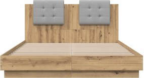 vidaXL Κρεβάτι με Κεφαλάρι Artisan Oak 150 x 200 cm Επεξεργασμένο ξύλο
