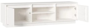 vidaXL Έπιπλο Τηλεόρασης Λευκό 140 x 35 x 40 εκ. από Μασίφ Ξύλο Πεύκου