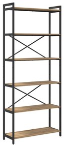 vidaXL Βιβλιοθήκη artisan δρυς 80 x 30 x 188 εκ Επεξεργασμένο ξύλο