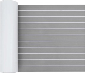 vidaXL Ματ Σκάφους Ριγέ Ανοιχτό Γκρι και Λευκό 240 x 60 cm EVA
