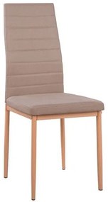 Καρέκλα Lady HM0037.14 Beige 40x48x95 εκ. Σετ 4τμχ Μέταλλο,Ύφασμα