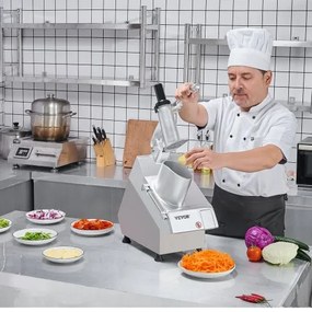VEVOR Food Processor &amp; Vegetable Chopper w/ 6 Blades Food-Grade Stainless Steel