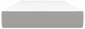vidaXL Στρώμα με Pocket Springs Μεσαίας Σκληρότητας Ανοιχτό Γκρι 90x200x20 εκ. Υφασμάτινο