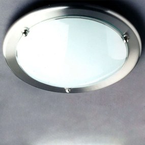 Φωτιστικό Οροφής-Πλαφονιέρα Primo 7x30cm Nickel Mat-White 6101011-07 Trio Lighting Μέταλλο,Γυαλί
