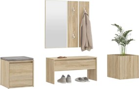 vidaXL Σετ Επίπλων Διαδρόμου Sonoma δρυς Επεξεργασμένο Ξύλο